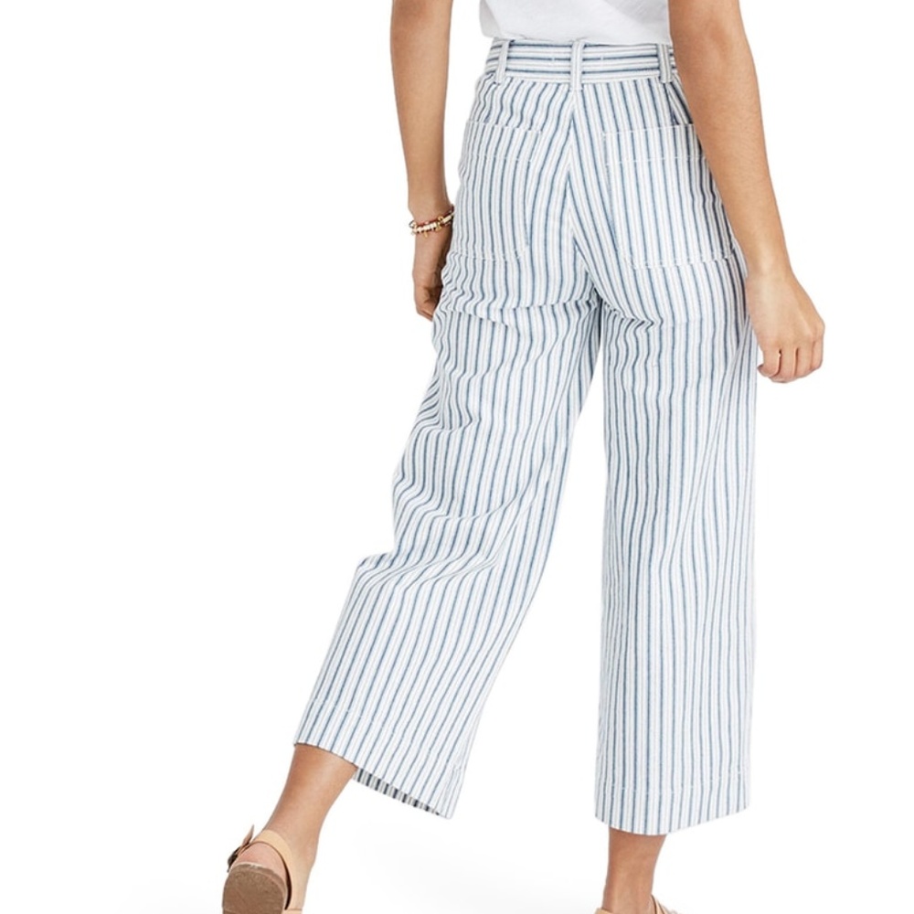 SOLD Madewell Emmett Wide-Leg Crop Pants in Stripe - Picture 4 of 6